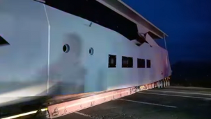 Erzurum'da tekne karaya oturdu...