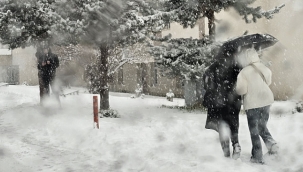 Erzurum'da kar tatili