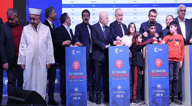 Erzurum'da TOKİ'nin kuraları çekildi