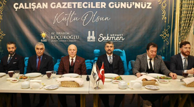 Sekmen ve Küçükoğlu'ndan medya çalışanlarına kutlama