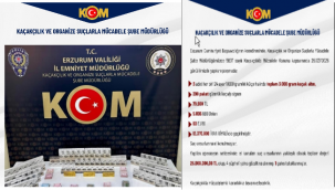 25 Milyon TL'lik vurgun Erzurum polisine takıldı