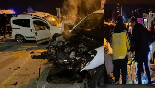 MNG kavşağında yine bir kaza: 7 yaralı...