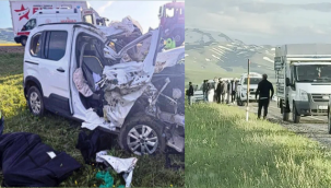 Hınıs'ta trafik kazası;3 ölü, 4 yaralı