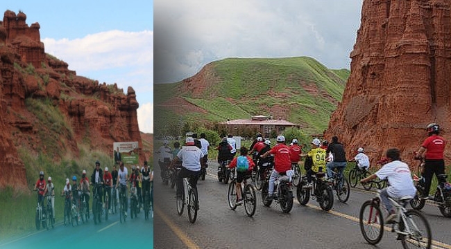 Narman'daki Peri Bacalarına pedal çevirdiler