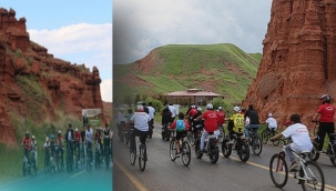 Narman'daki Peri Bacalarına pedal çevirdiler