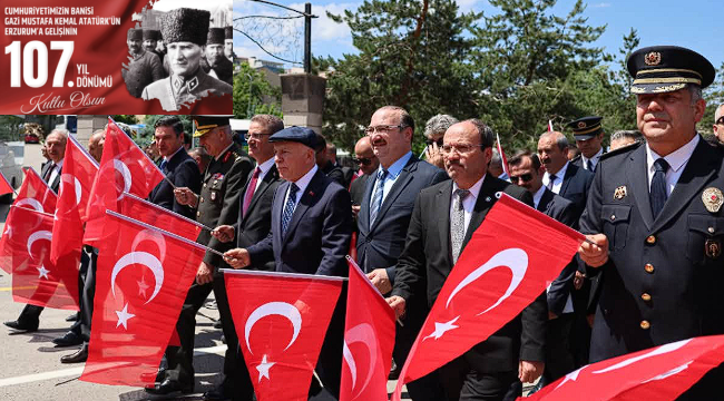 Atatürk'ün Erzurum'a gelişinin 107'nci yıl dönümü...