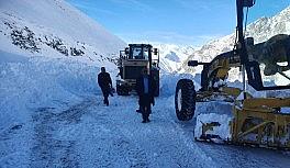 42 kişinin hayatını kaybettiği Bahçesaray yolunda karla mücadele çalışması