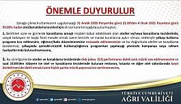 Ağrı'da otellerde yılbaşı kutlama programları yasaklandı