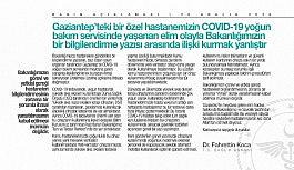Bakan Koca'dan Gaziantep'te hastanedeki patlamayla ilgili açıklama