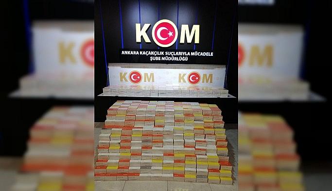 Başkent'te düzenlenen kaçak tütün operasyonunda rekor
