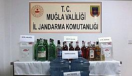 Bodrum'da yeni yıl öncesi 68 litre sahte alkol yakalandı