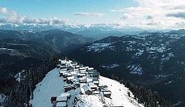 Boselta yaylasında kış güzelliği nefes kesiyor