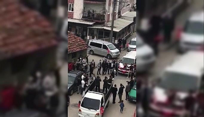 Bursa'da düğün öncesi şok görüntüler
