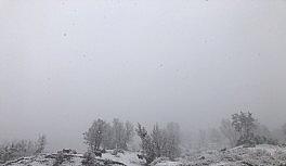 Dağda kar yağışına yakalanan çoban, keçileriyle mahsur kaldı