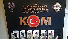 Dikili'de sahte içki operasyonu