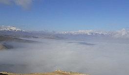 Erzurum'da yoğun sis etkili oluyor