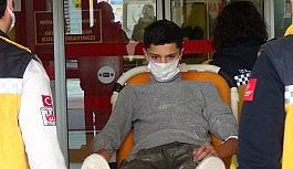 Fabrikada ilginç olay; otomatik kapı çarptı