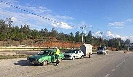 Fethiye'de polis ekipleri yılbaşı öncesinde ilçe girişinde uygulama yaptı