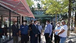 Hüyük'te kaymakam ve belediye başkanı korona virüs denetiminde