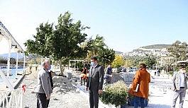 Kalkan Sahil Bandı projesi çalışmaları sürüyor..