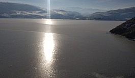 Karasu Nehri ve HES Baraj Göleti dondu