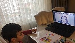 Kartallı minikler eğitime ekranları başında devam ediyor