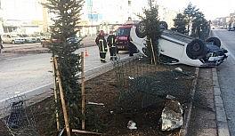 Konya'da otomobil takla attı: 1 yaralı