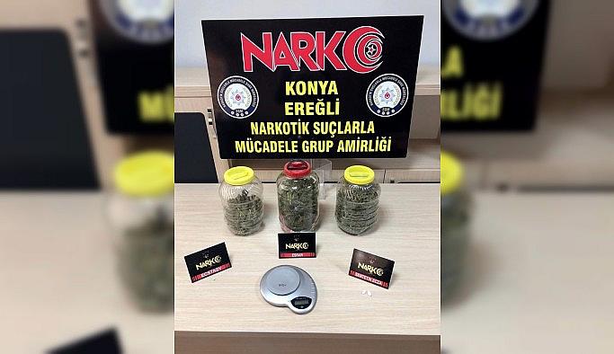 Konya'da uyuşturucu operasyonunda 3 tutuklama