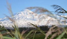 Ovanın yeşili ile bütünleşen Ağrı Dağı görenleri mest etti