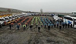 Pursaklar Belediyesi güçlenen araç filosu ile kışa hazır