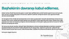 Sağlık Bakanı Koca: "Başhekimin davranışı kabul edilemez"
