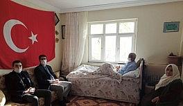 Şehit ailesinin evine kalorifer tesisatı yapıldı