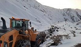 Şemdinli'de karla mücadele çalışması