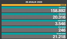 Son 24 saatte korona virüsten 246 kişi hayatını kaybetti