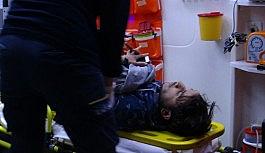 Su birikintisine hızlı giren ticari araç takla attı: 2 yaralı