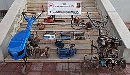 Tarım makinaları hırsızları yakayı ele verdi