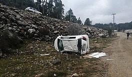 Yılanlı dağında kaza: 1 yaralı