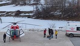 112 helikopteri 2 kez Bahçeraray'a uçtu