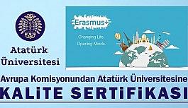 Avrupa Komisyonundan Atatürk Üniversitesine kalite sertifikası