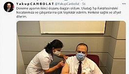 Bursa Valisi Canbolat korona aşısının 2. dozunu da yaptırdı