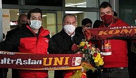 Galatasaray kafilesi Konya'ya geldi