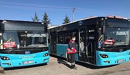 Pursaklar'da yeni yılın ilk mesaisi sağlıklı ve hijyenik ulaşım