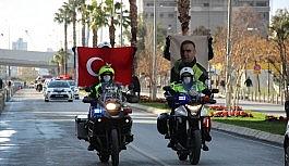 Şehit Fethi Sekin'in mesai arkadaşlarından kortej