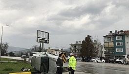 Seydikemer'deki trafik kazası güvenlik kamerasına yansıdı